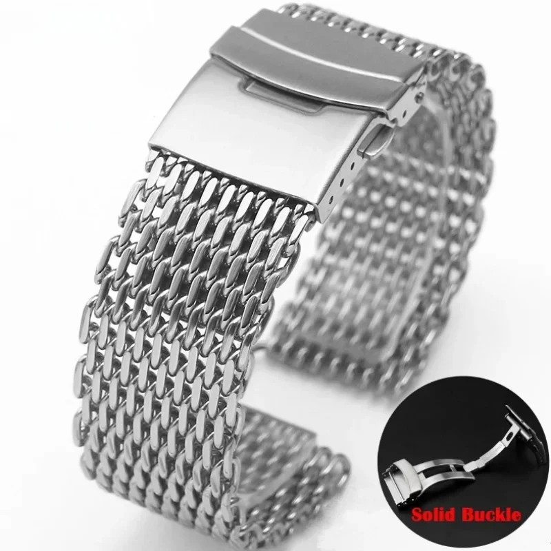 Luxury Watch Class - 18/20/22/24mm cinturino in maglia solida in