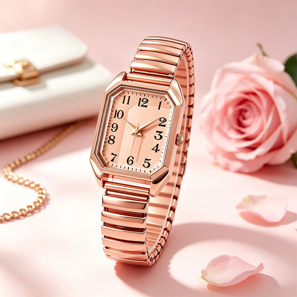 Luxury Watch Girl - Orologio da Polso da Donna Ottagonale