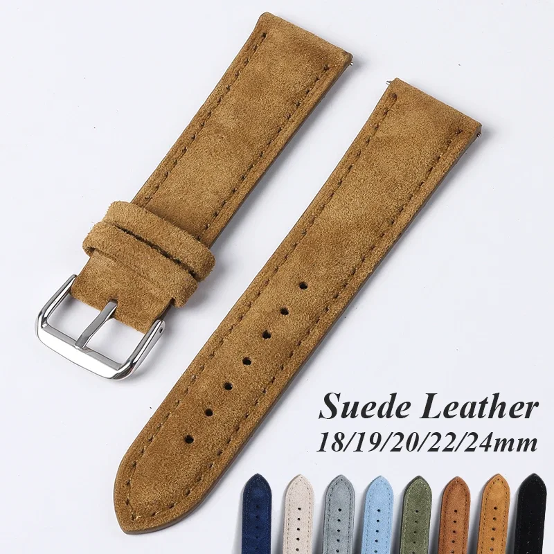 Luxury Watch Class - Cinturino in vera pelle scamosciata per